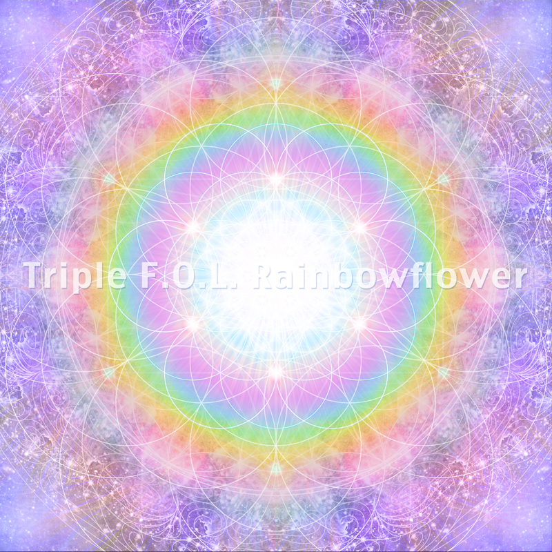 TripleFOL_rainbowflower20180805,神聖幾何学,フラワー・オブ・ライフ